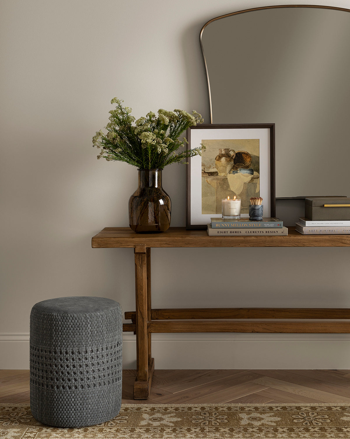 Longmont Suede Ottoman