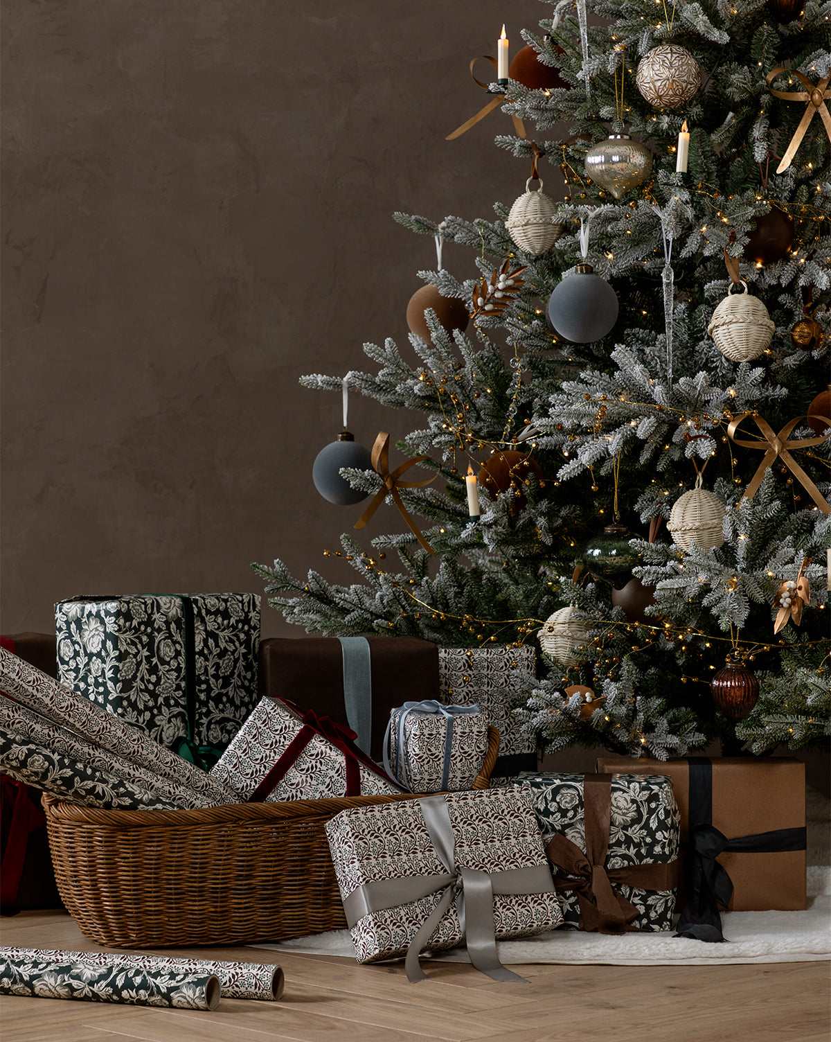 3" Assorted Flocked Baubles (Set of 4)