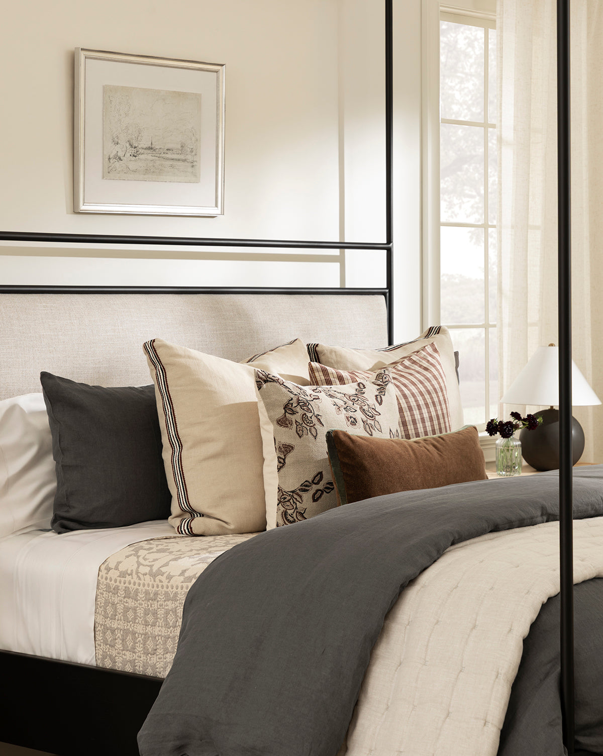 Penelope Gray Linen Shams (Set of 2)