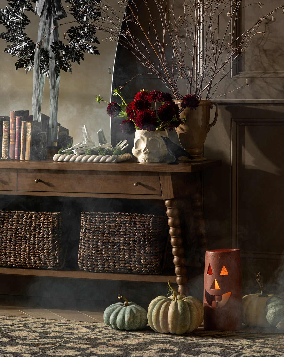 Terracotta Jack-O Lantern Hurricane