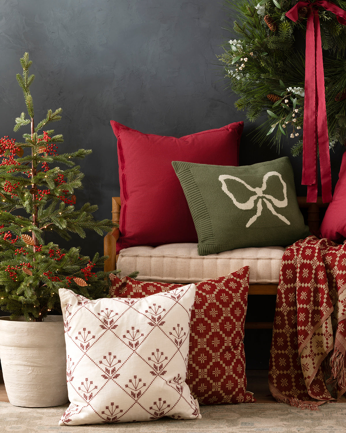 Mabry Velvet Bordered Pillow Cover