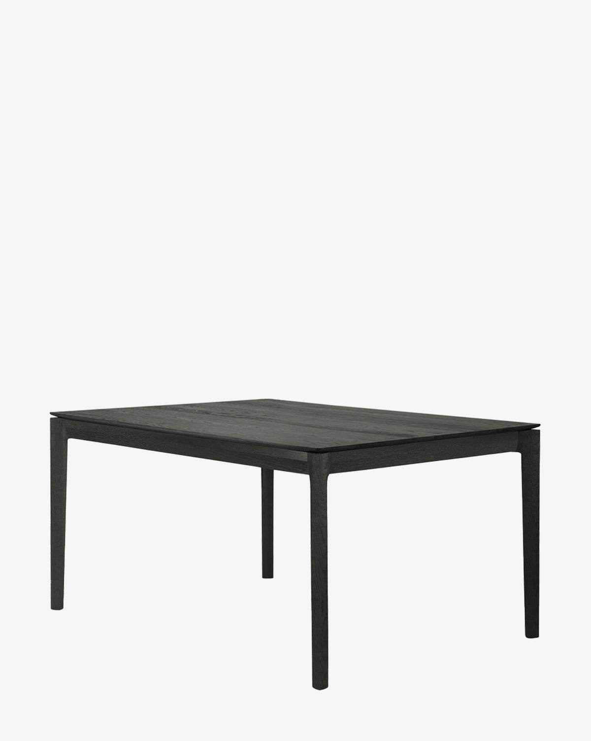 The Alec Dining Table is a black wooden rectangular table with four straight legs and sturdy construction, ideal for any dining room, presented against a plain white background by McGee & Co.