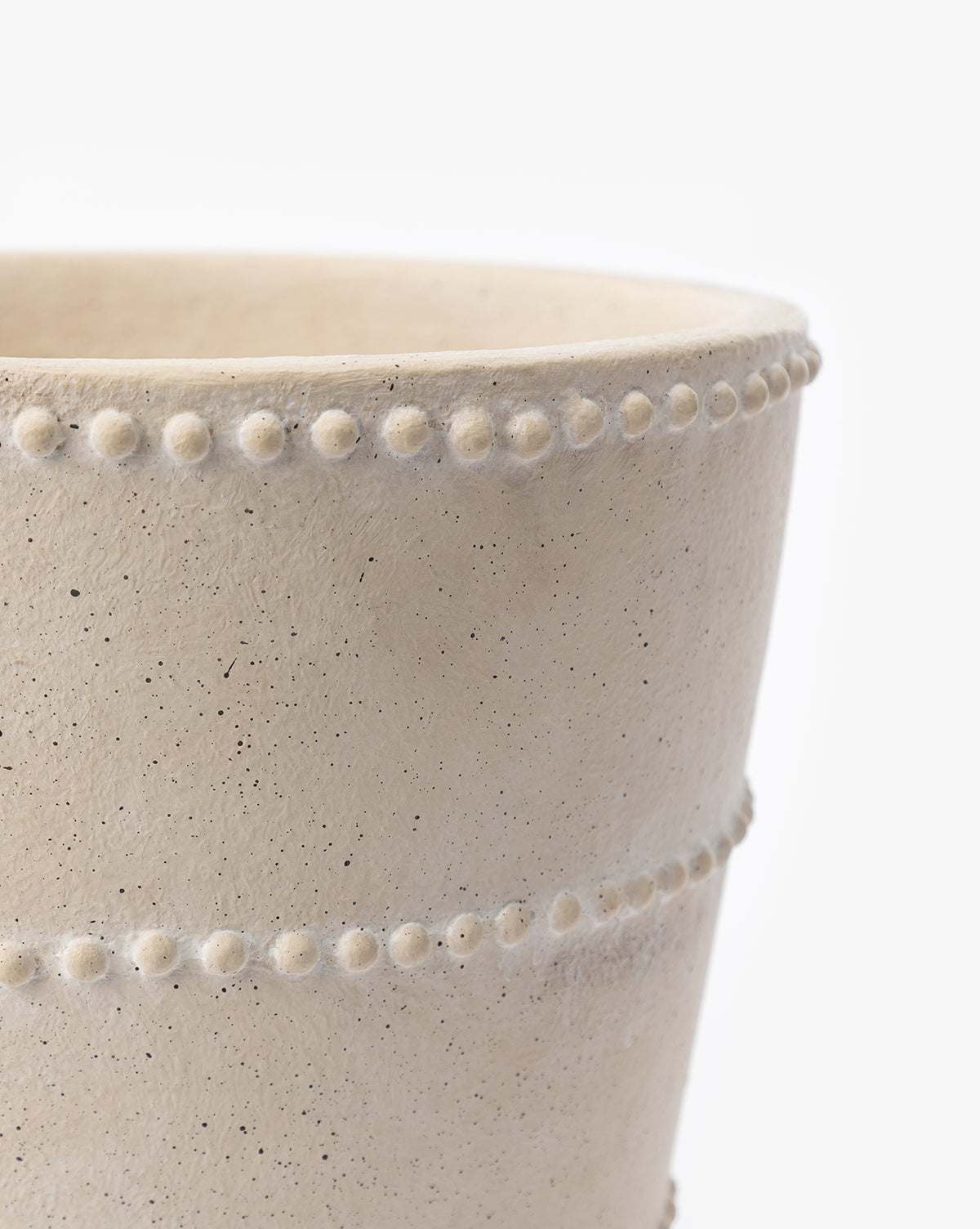 Planter in rustic white terracotta finish, product-only view, from McGee & Co.