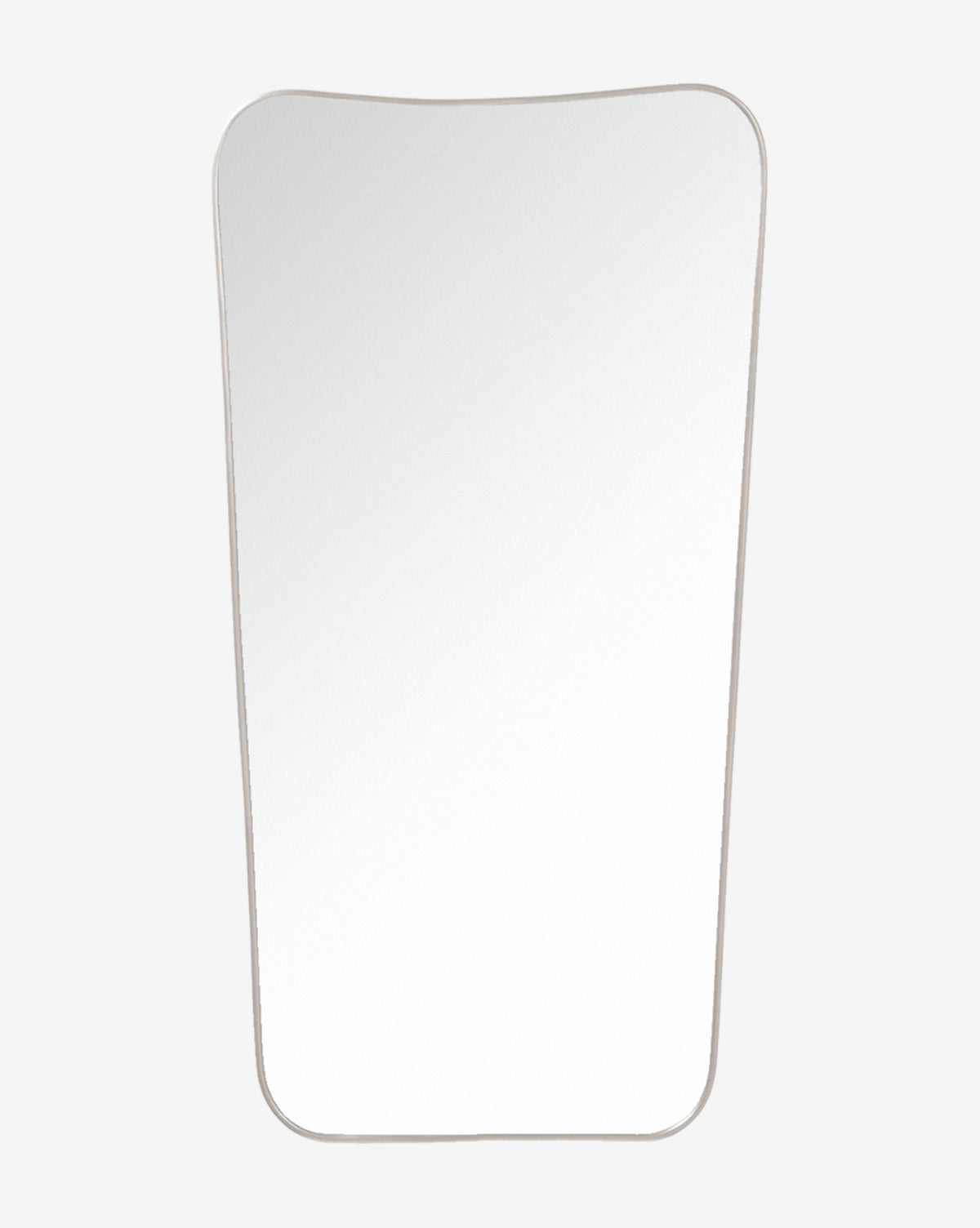 The Anastasia Wall Mirror is a frameless, rectangular wall mirror with gently curved edges, displayed against a plain white background for a sleek, modern look by McGee & Co.