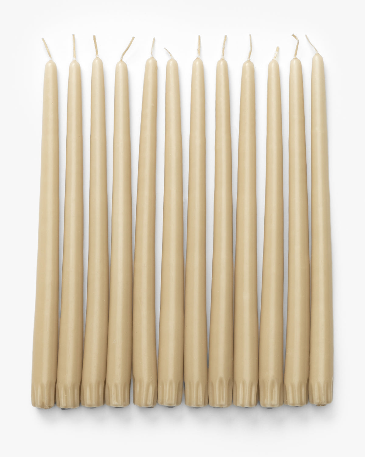 Antique Beige Taper Candles (Set of 12)