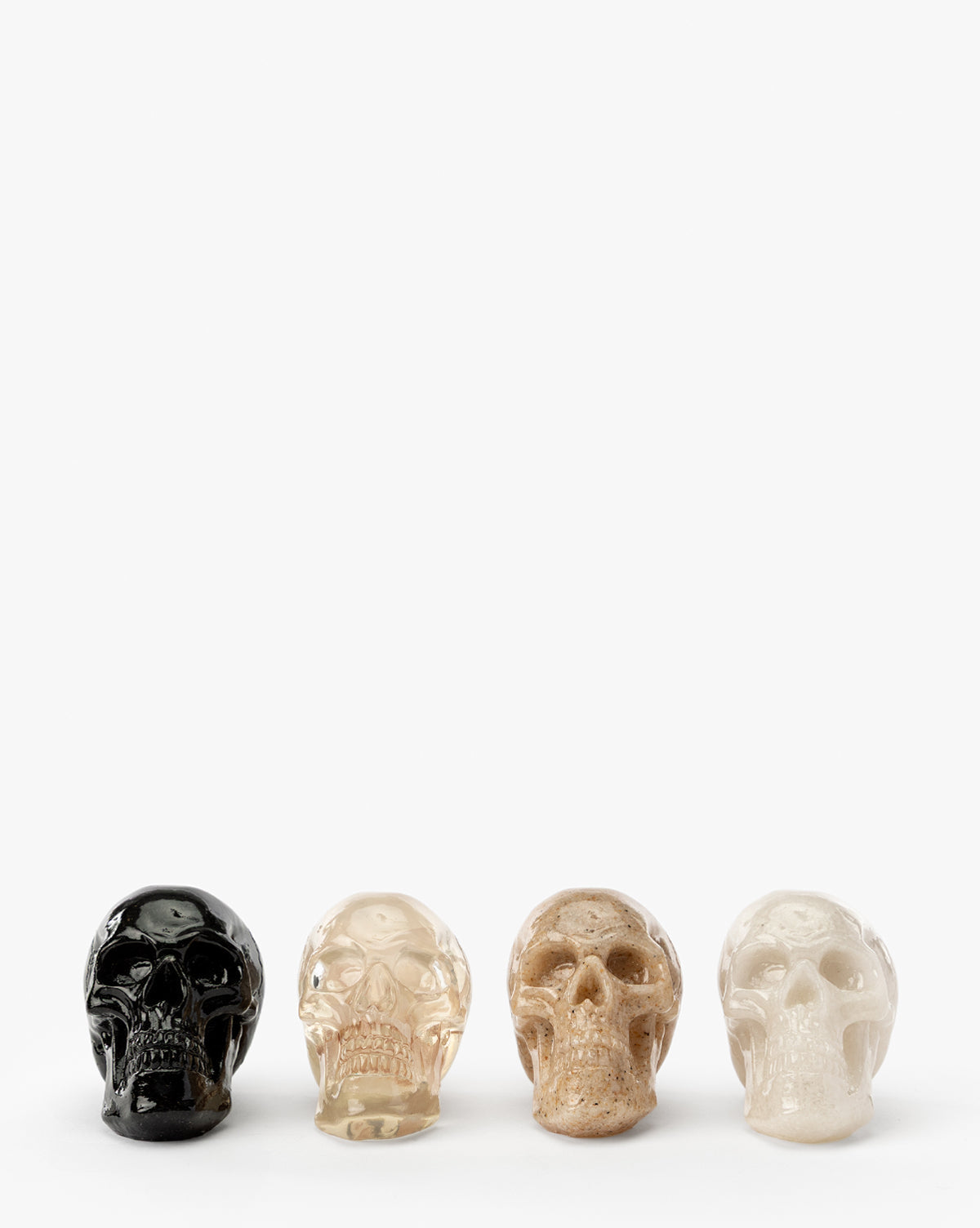 Assorted Resin Skulls (Boxed Set of 4)