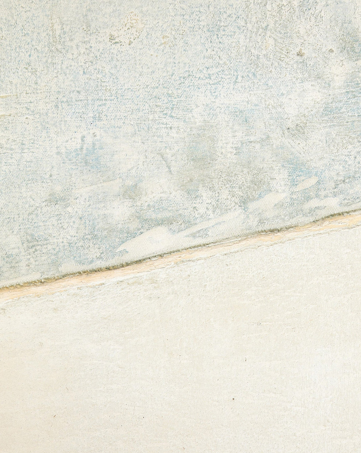 Basalt by Paul Meyer features a textured surface with soft blue and white tones blending diagonally, evoking a serene sky or landscape. Visible brushstrokes and subtle roughness recall abstract canvas art, by McGee & Co.