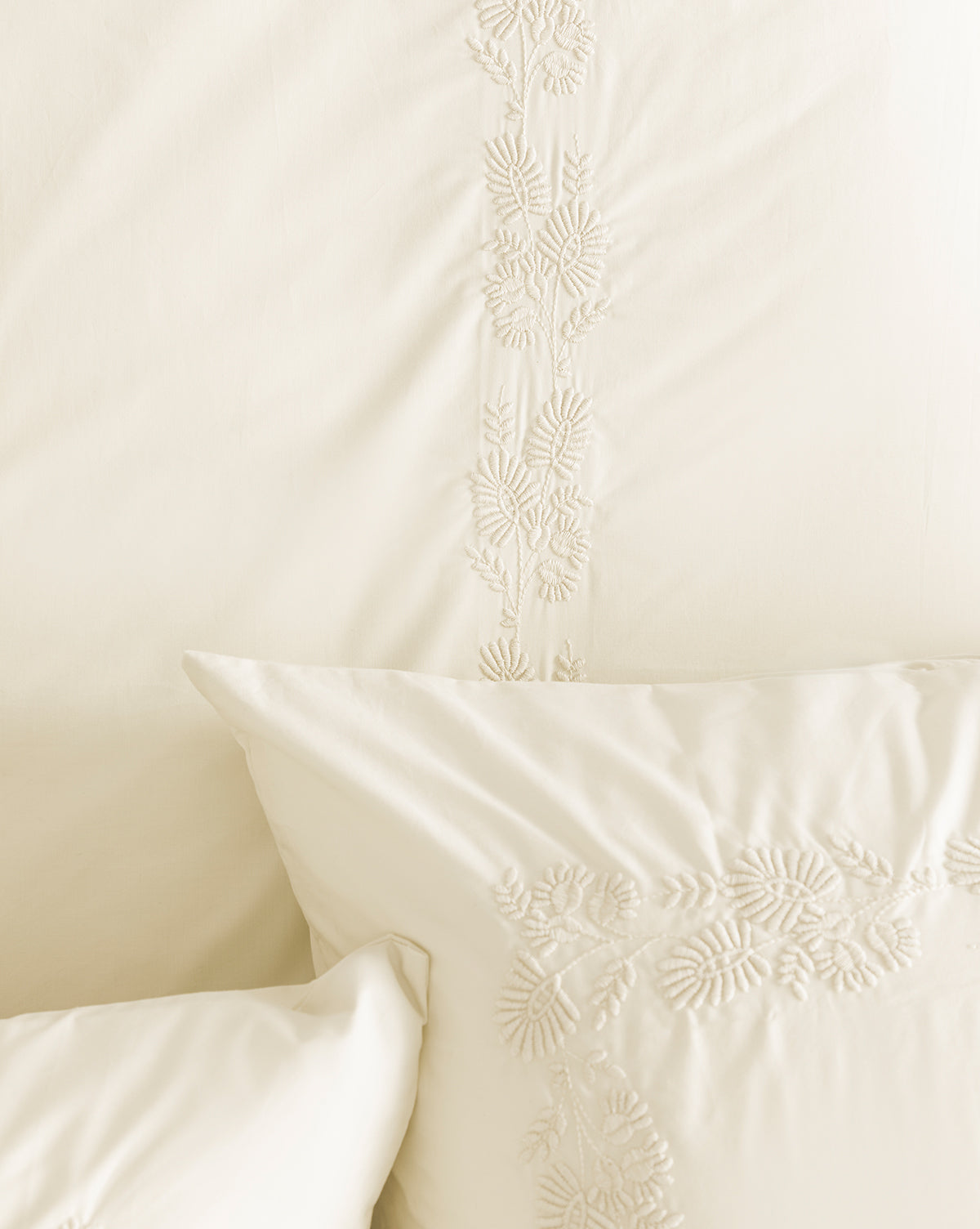 Bianca Percale Embroidered Duvet Cover