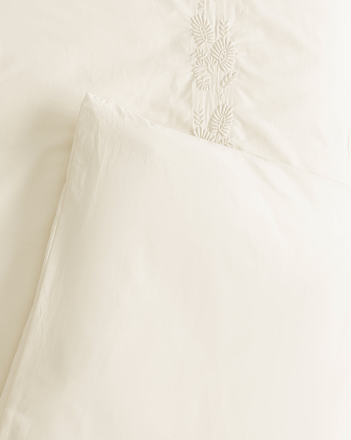 Bianca Percale Embroidered Duvet Cover