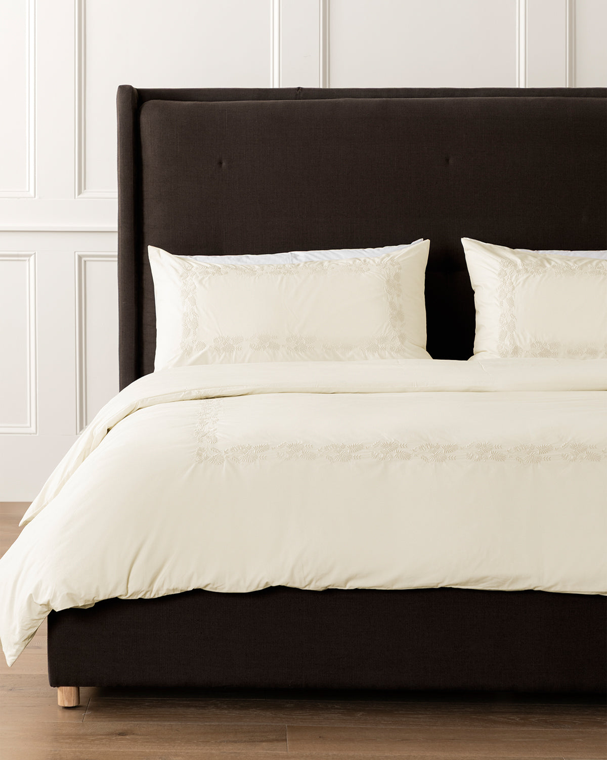 Bianca Percale Embroidered Duvet Cover
