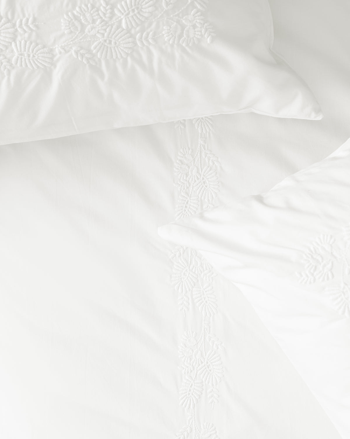 Bianca Percale Embroidered Duvet Cover