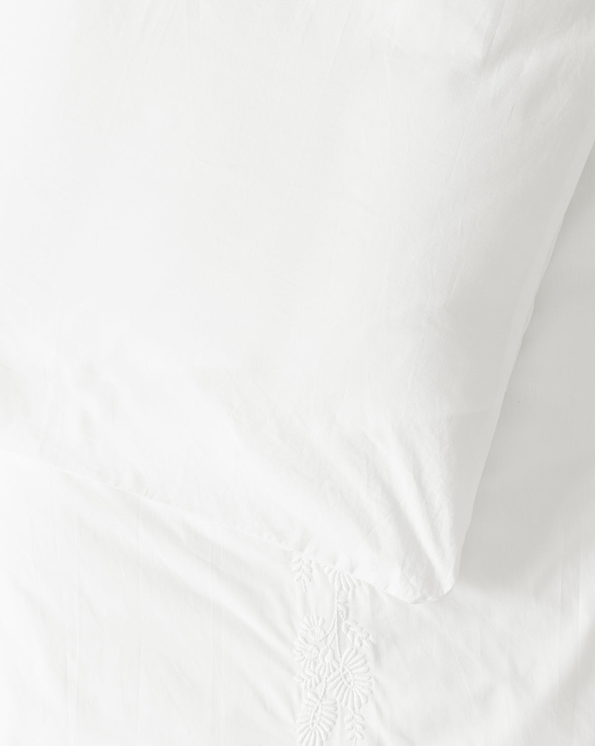 Bianca Percale Embroidered Duvet Cover