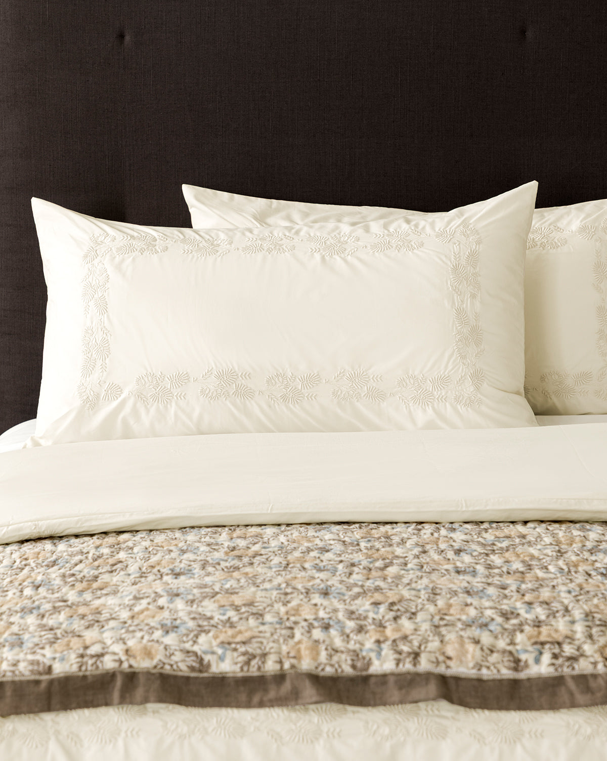 Bianca Percale Embroidered Shams (Set of 2)