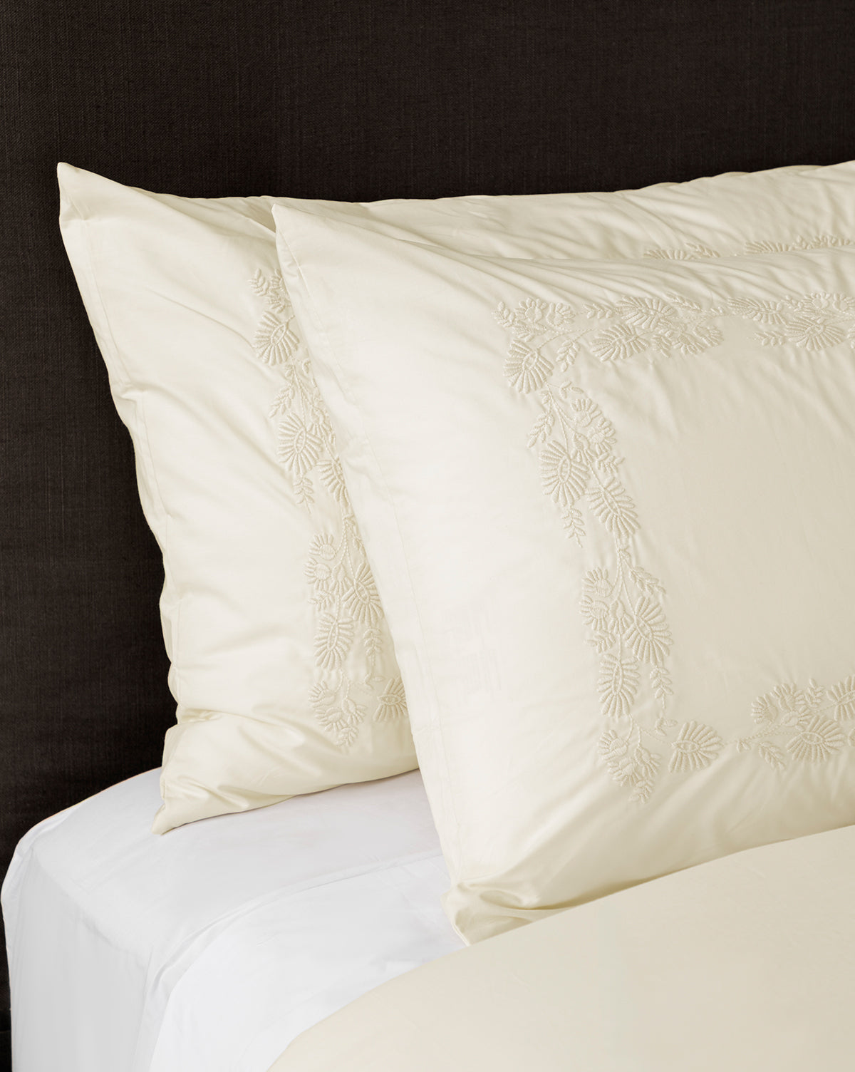 Bianca Percale Embroidered Shams (Set of 2)