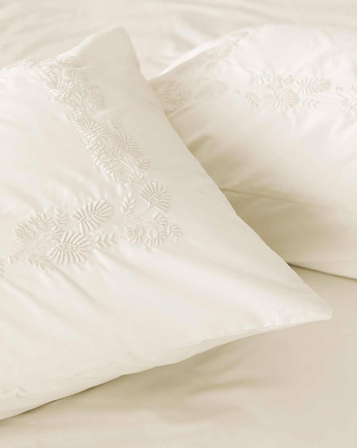 Bianca Percale Embroidered Shams (Set of 2)