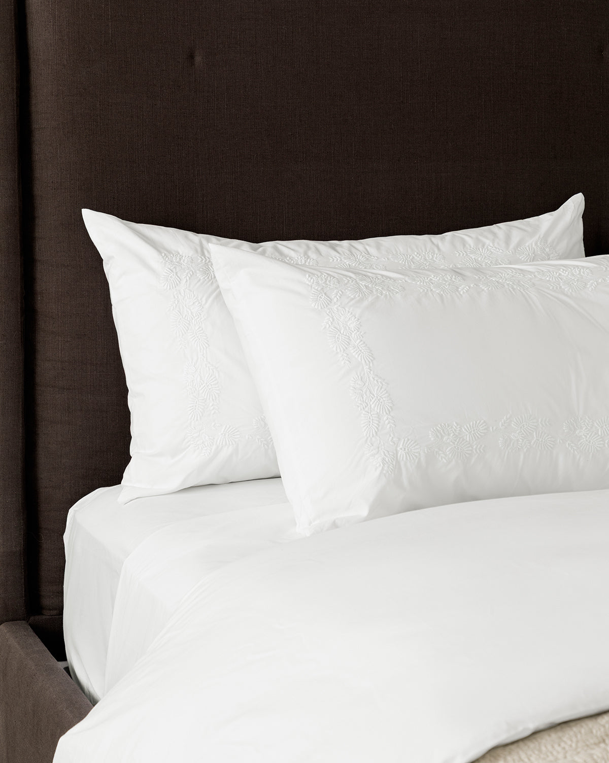 Bianca Percale Embroidered Shams (Set of 2)