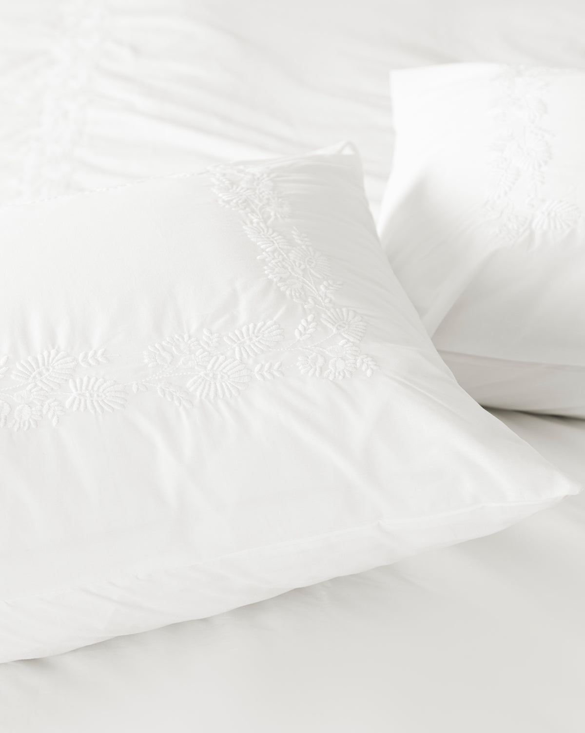 Bianca Percale Embroidered Shams (Set of 2)