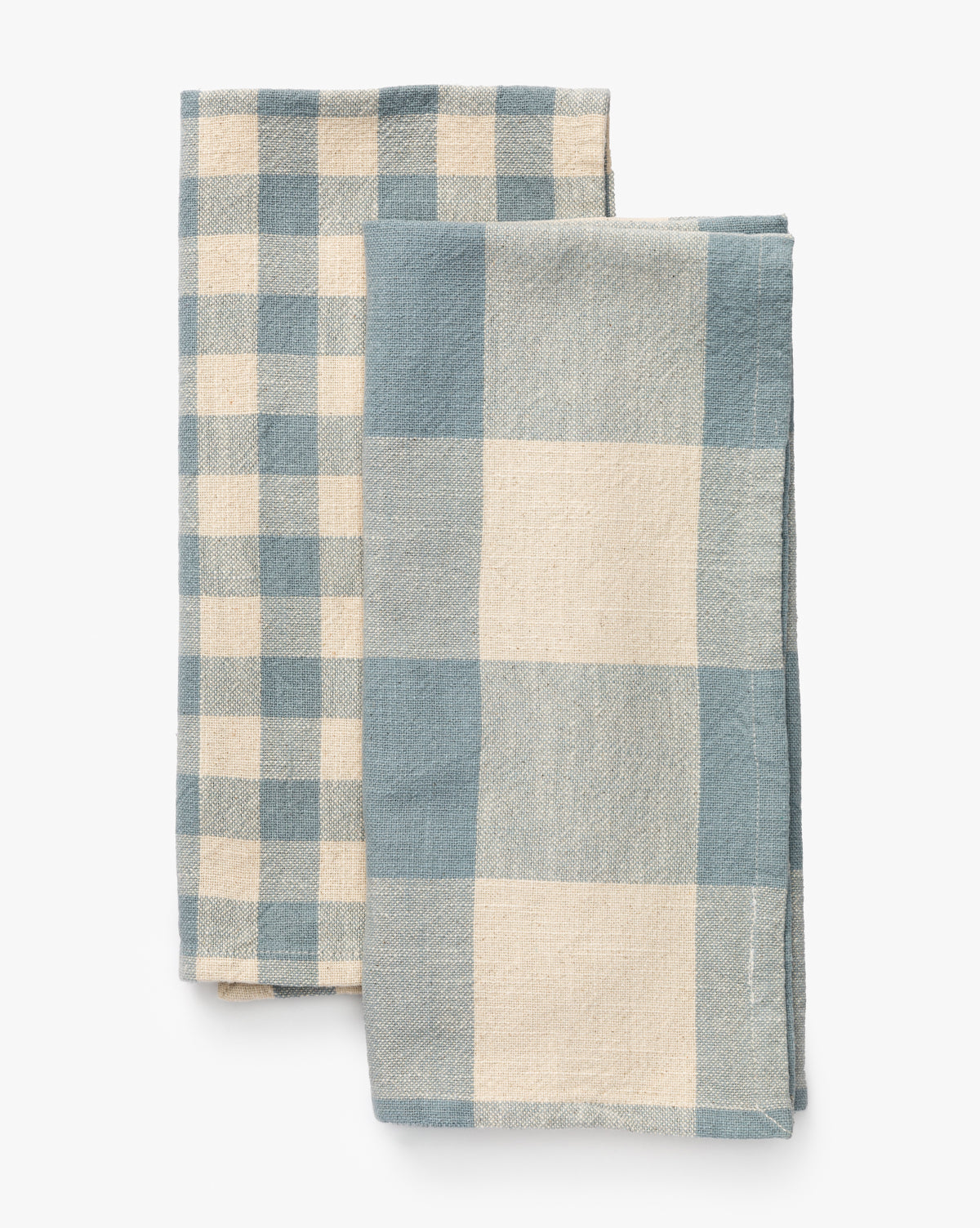 Blue & White Gingham Tea Towels (Set of 2)