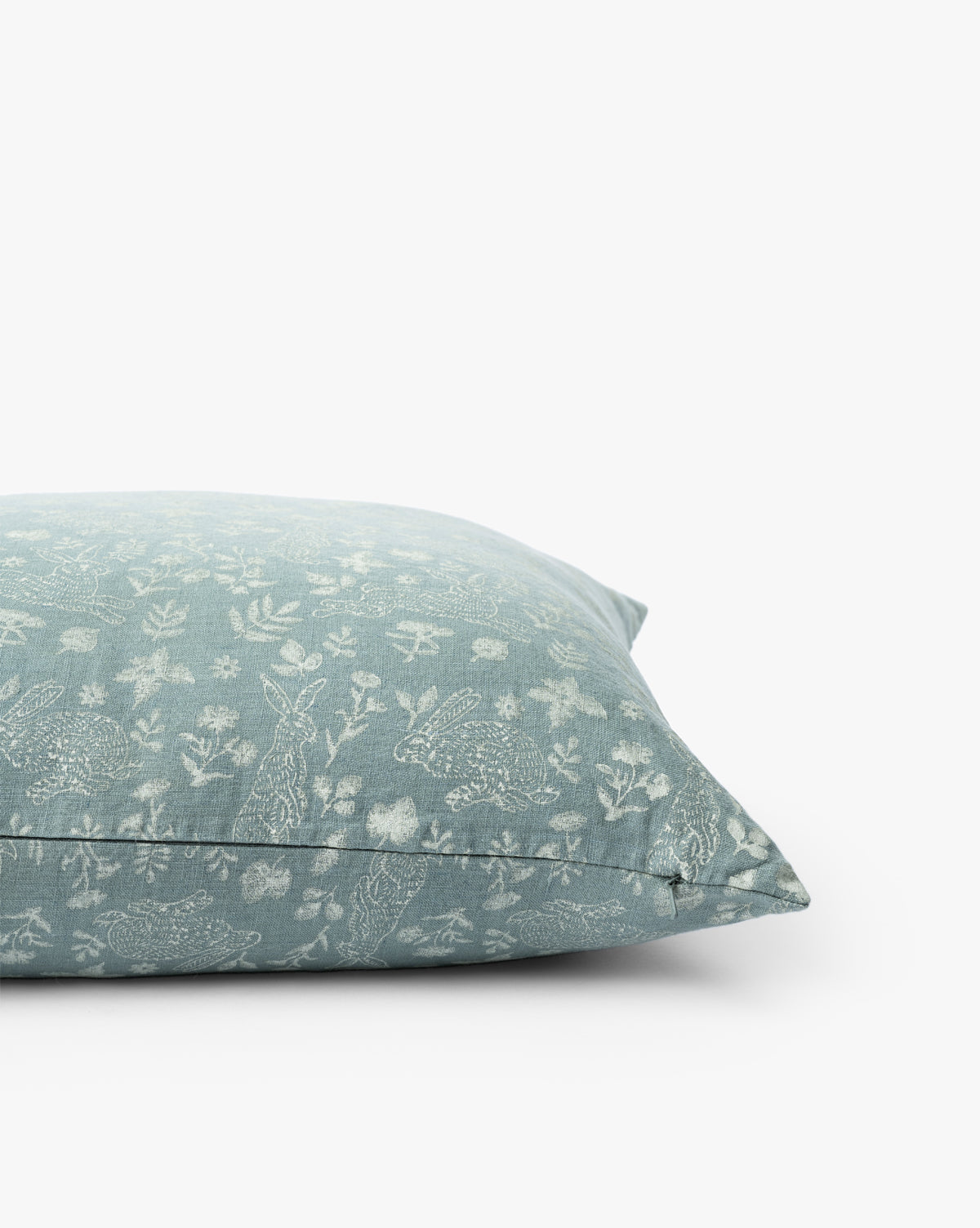 Bunny Blockprint Pillow Cover