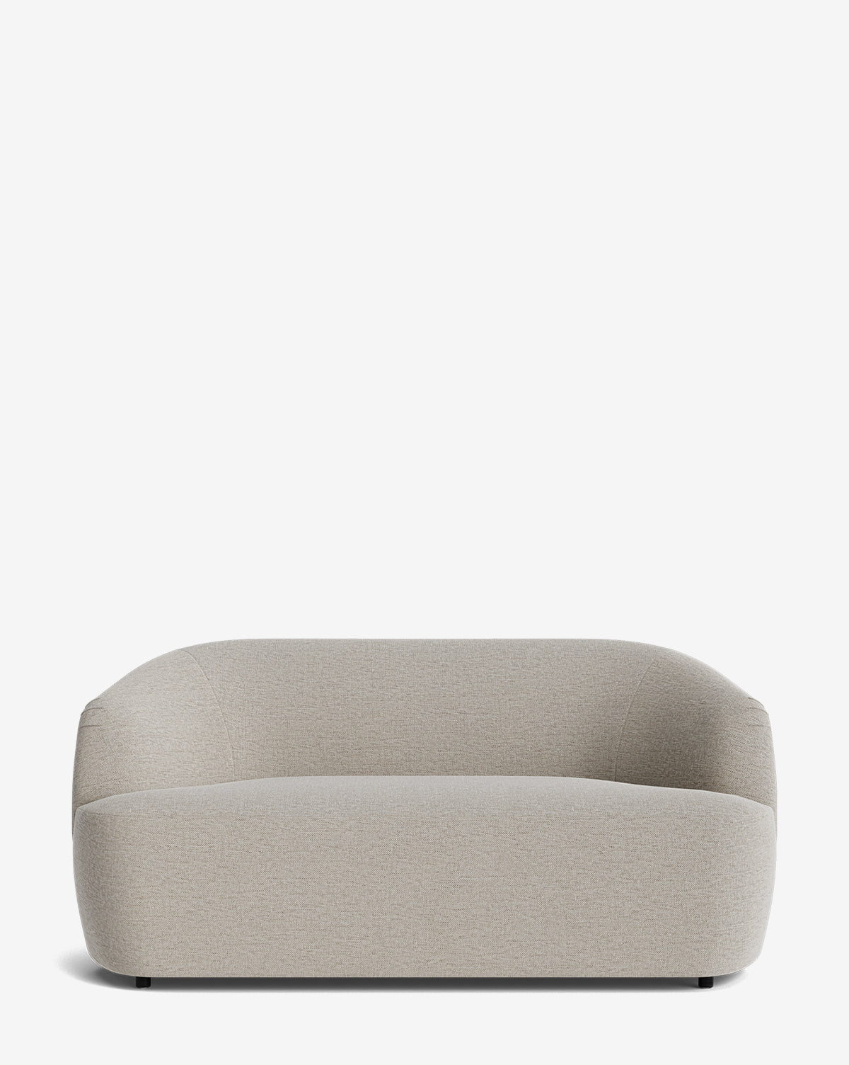 The Makerspalm Byron Settee 68 is a modern, minimalist light gray piece with rounded edges and a low backrest, shown against a plain white background. McGee & Co.