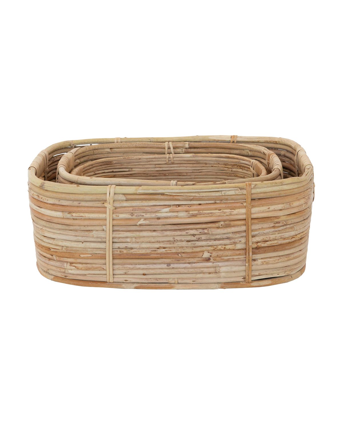 Cane Rattan Rectangle Baskets