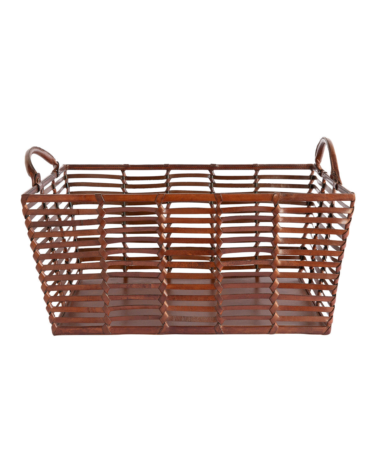 Cigar Leather Basket