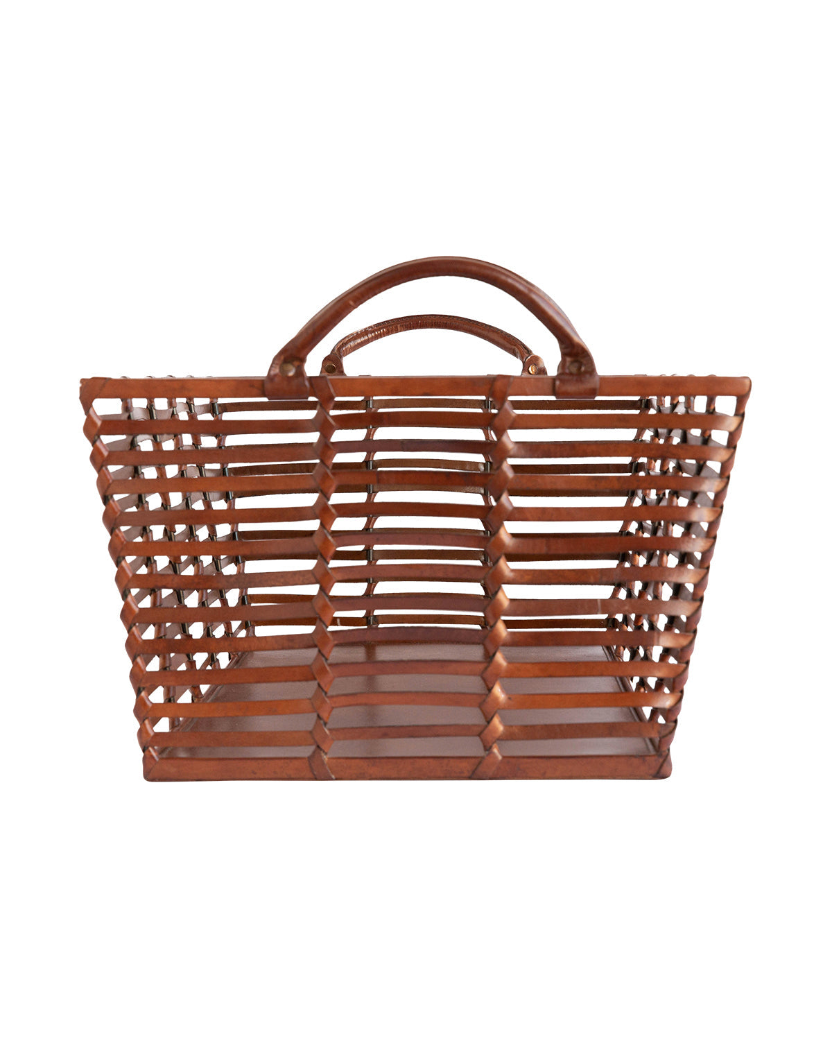 Cigar Leather Basket