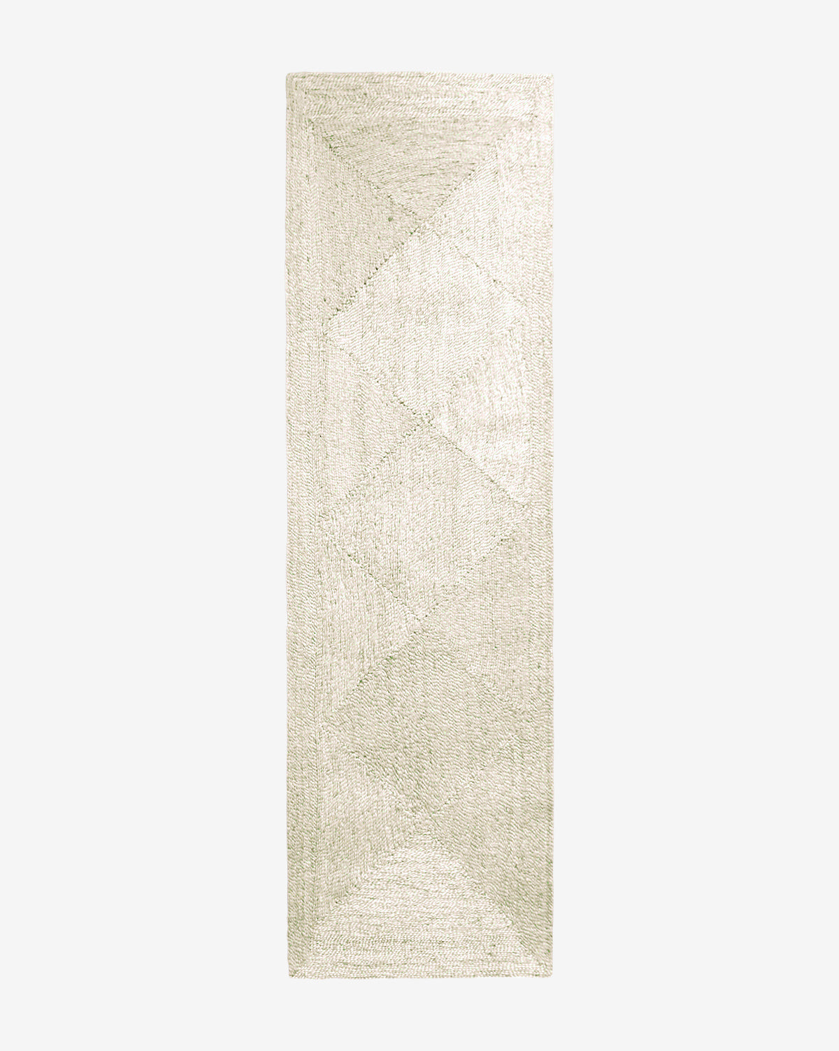 Diamond Braided Bleached Jute Rug