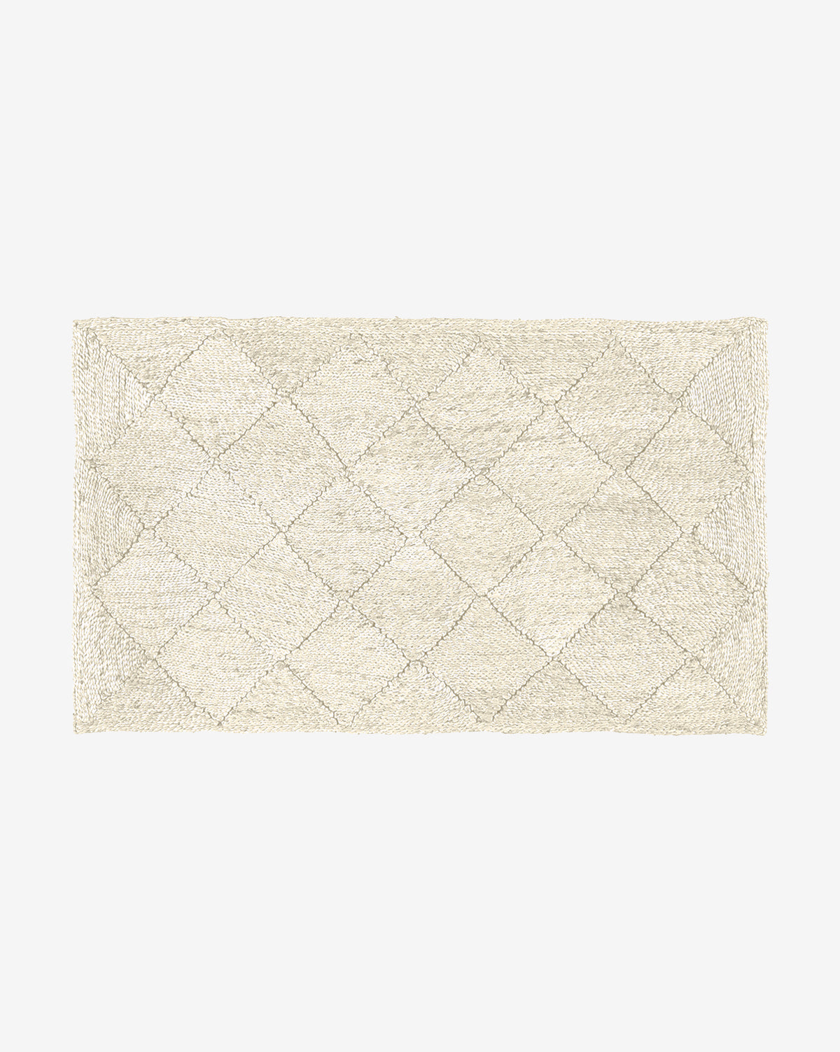 Diamond Braided Bleached Jute Rug