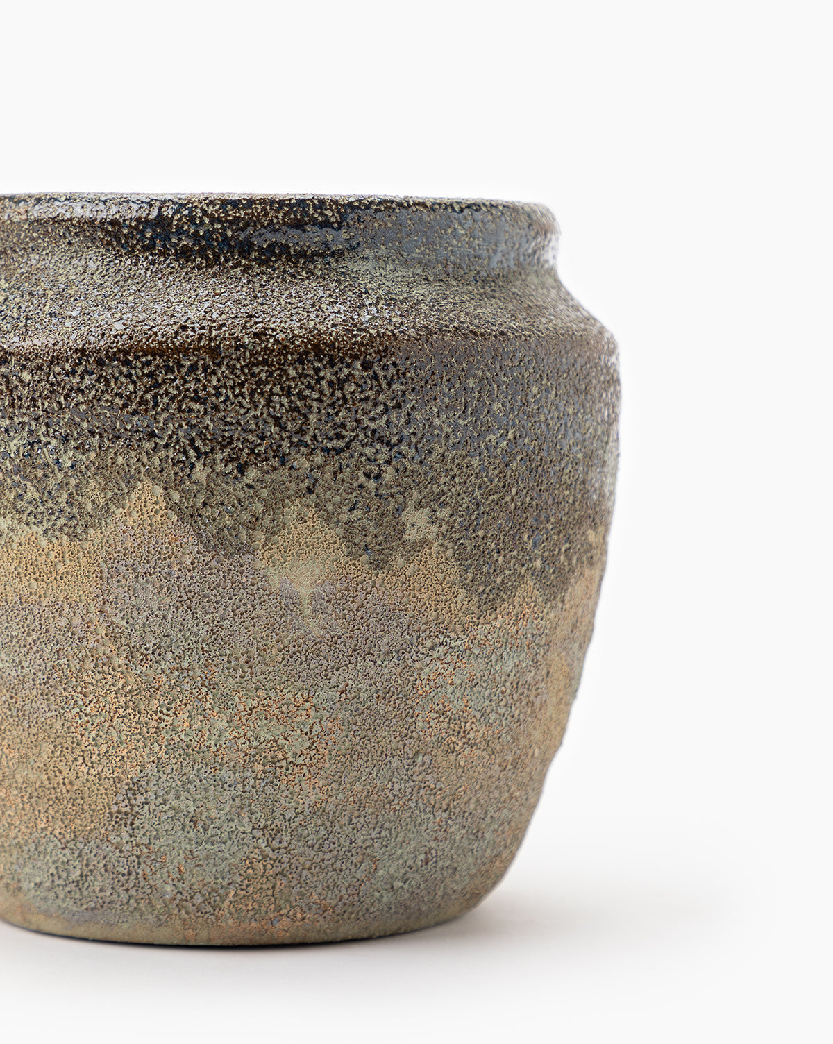 Close-up of Earthy Textured Pot highlighting its rich texture and matte glaze, from McGee & Co.