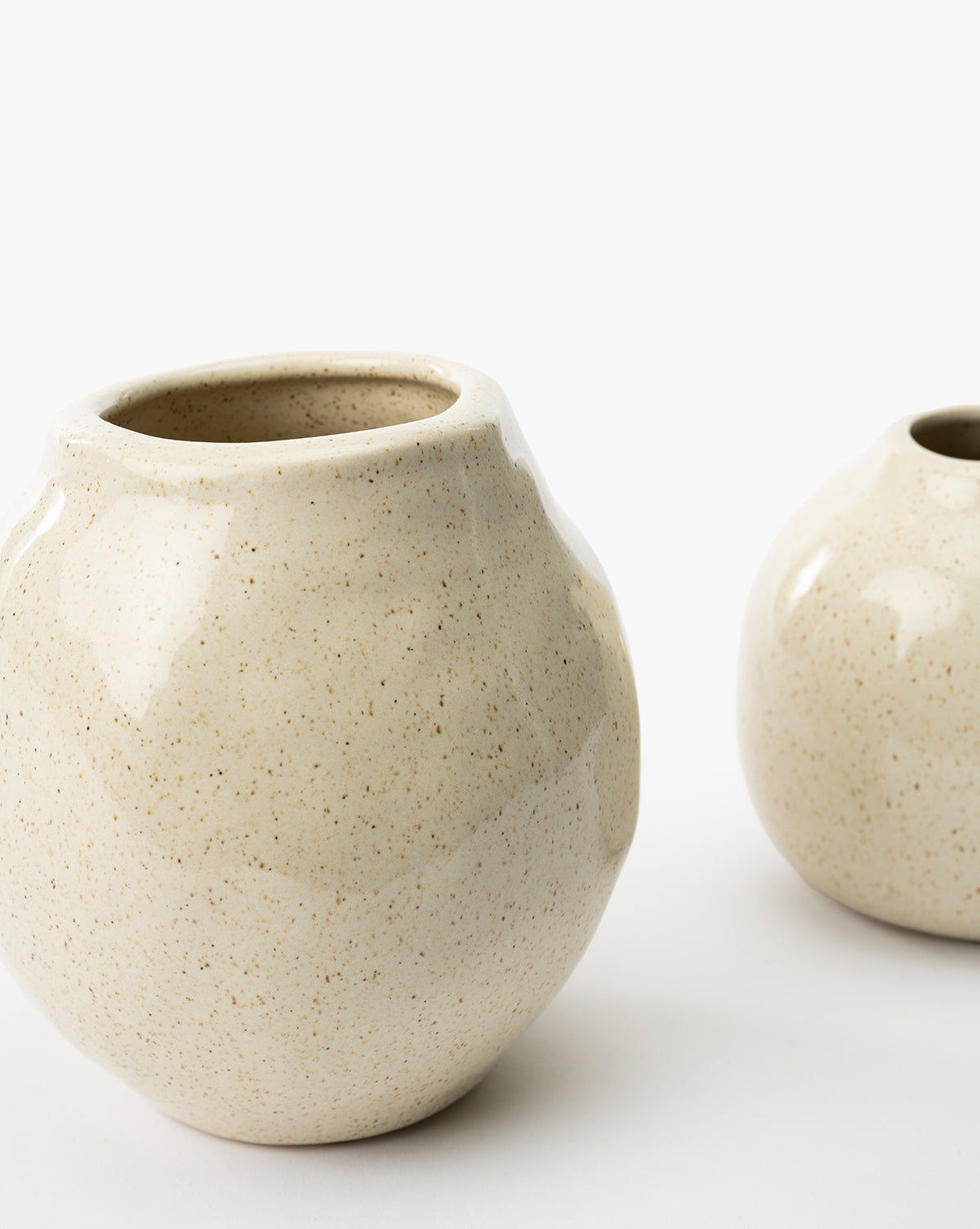 One vase is in front, with the other partially behind, by McGee & Co.