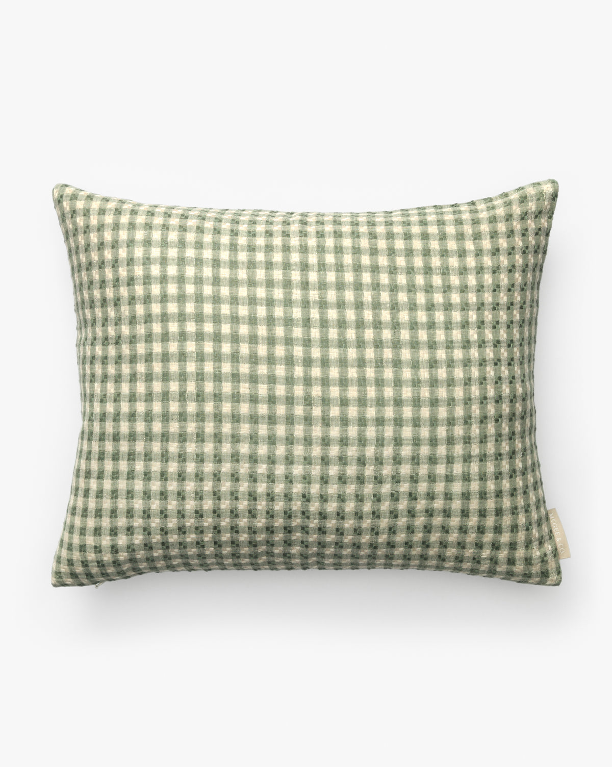 McGee & Co. decorative plaid linen pillow cover.