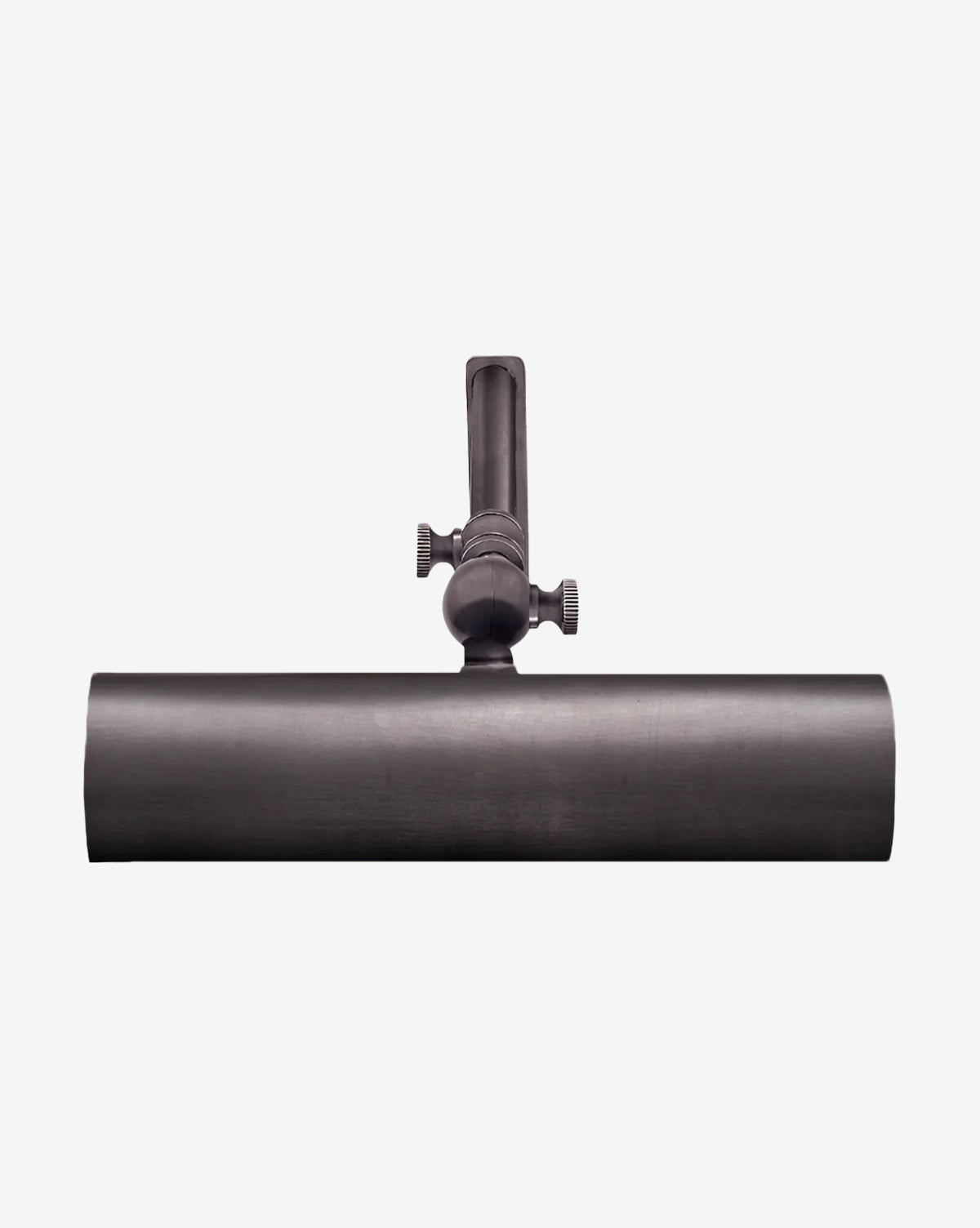 The Frame Makers Plug-In Picture Light by Visual Comfort & Co. Signature features a metal tube, adjustable knobs, and a vertical top handle—an elegant home accent shown against a white background. McGee & Co.