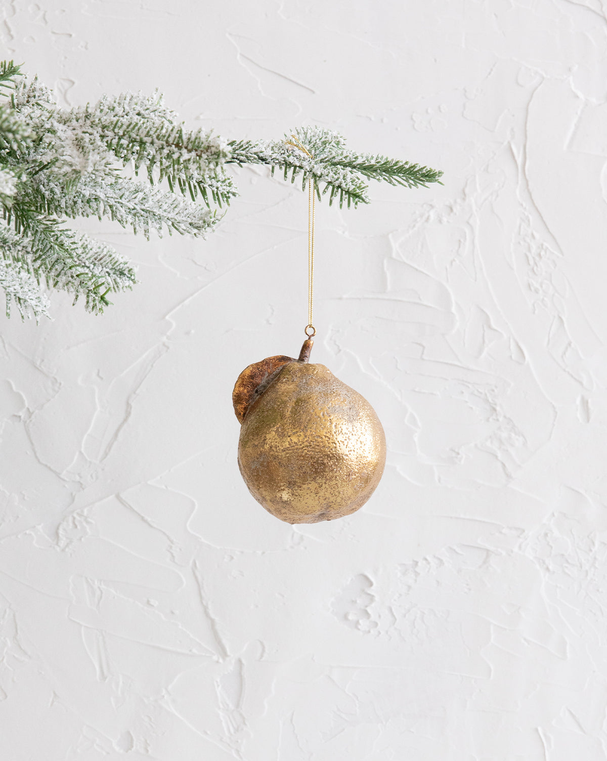 Gold Pear Ornament