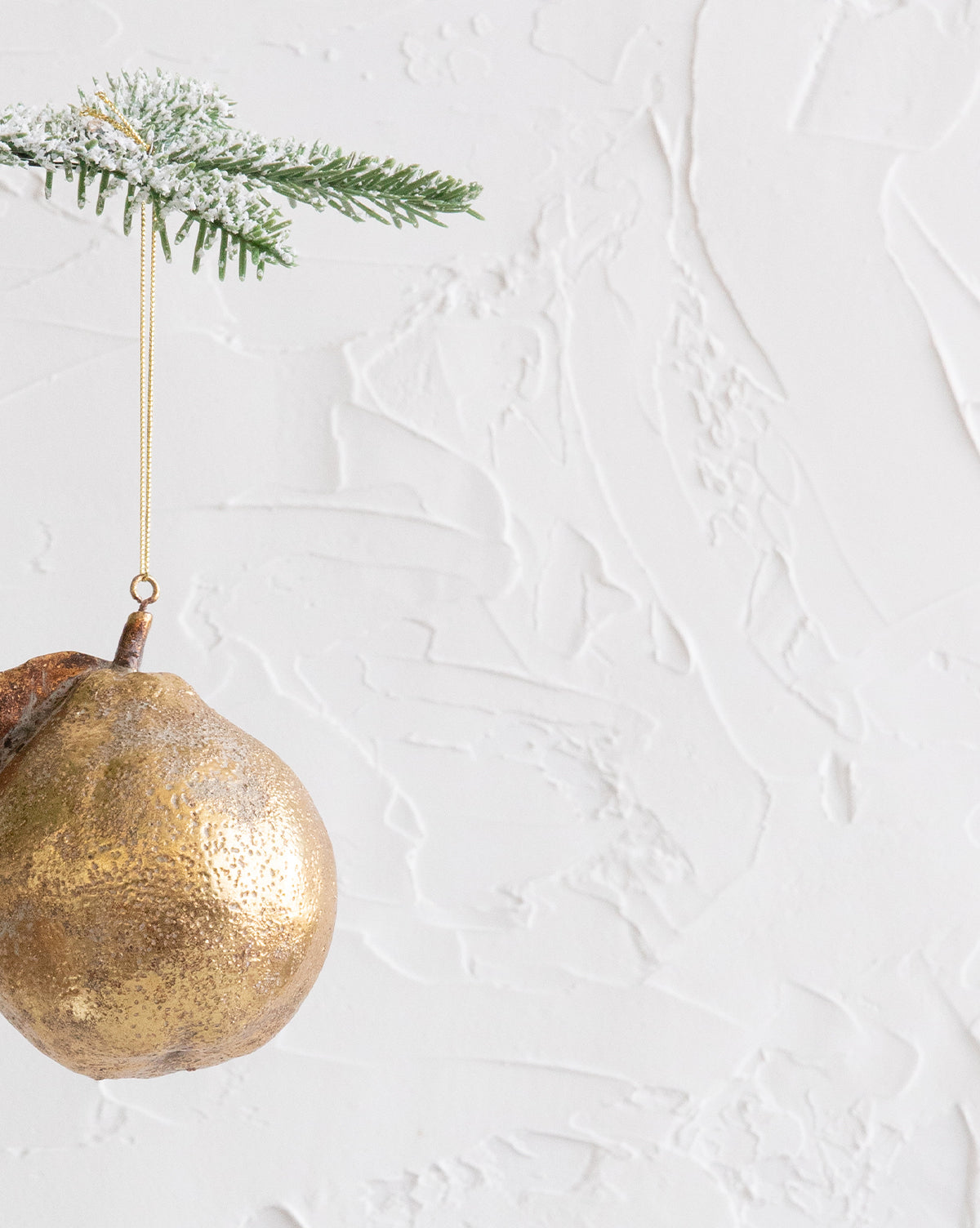 Gold Pear Ornament