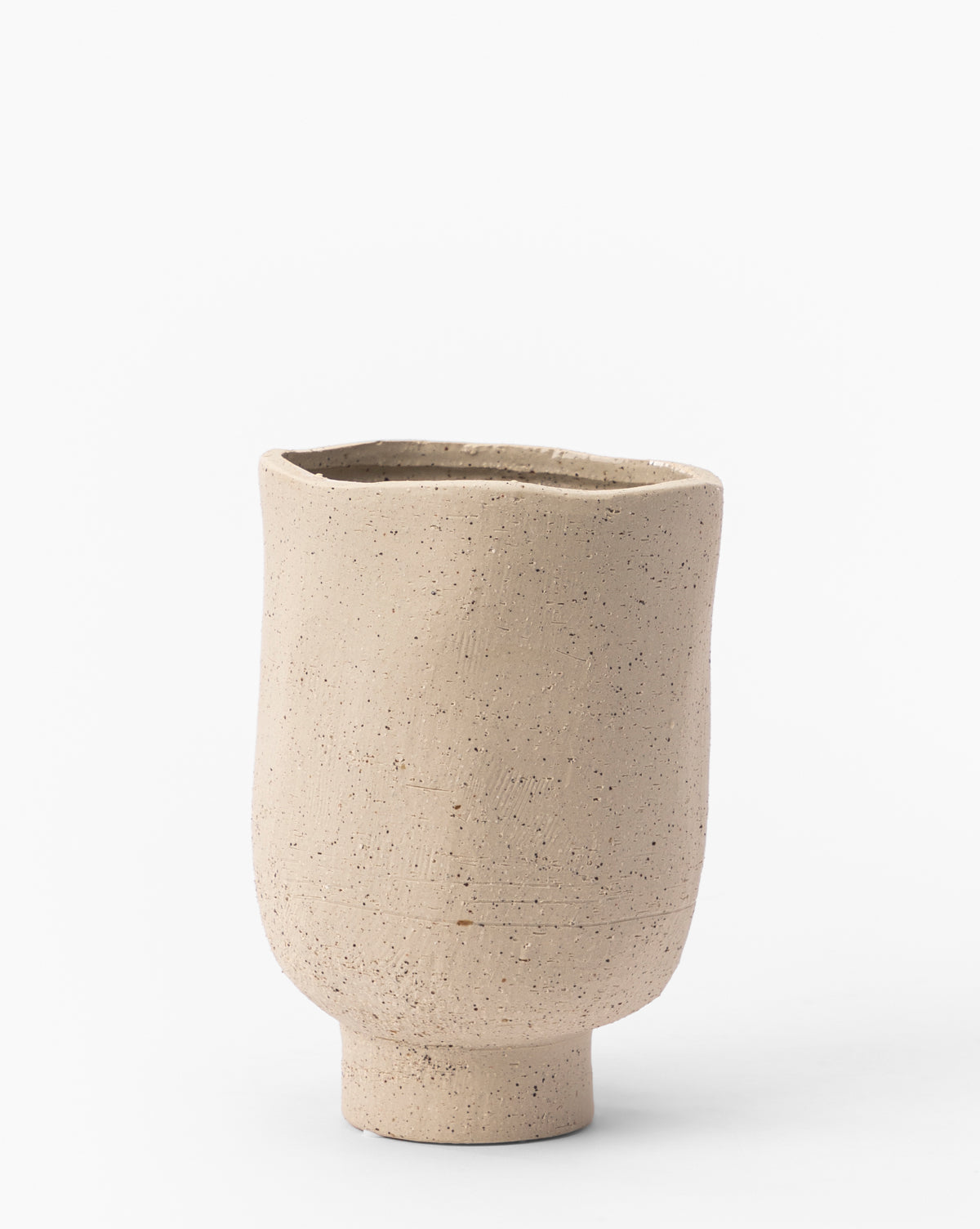 Small Gray Speckled Planter, 6” Dia. x 8” H, perfect for herbs or succulents, from McGee & Co.