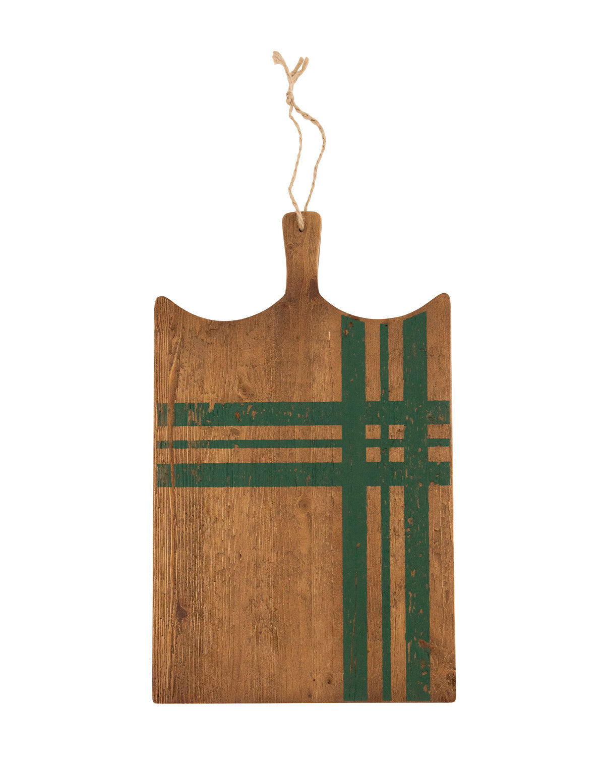 Green Plaid Charcuterie Board