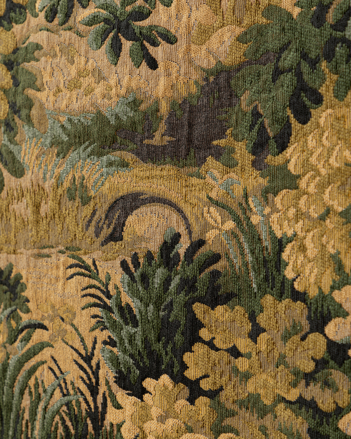 A close-up view of the Hortensia Wall Tapestry fabric, by McGee & Co.