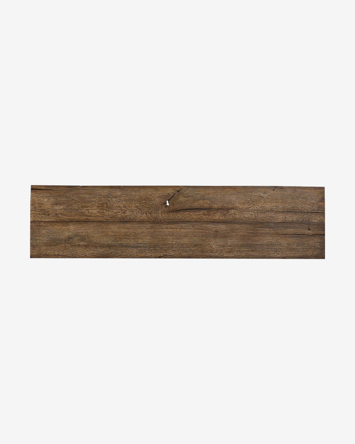 The Inka Bench is a single, rectangular wooden plank with a dark brown finish and visible grain patterns, showcasing artisanal craftsmanship, presented against a white background by McGee & Co.