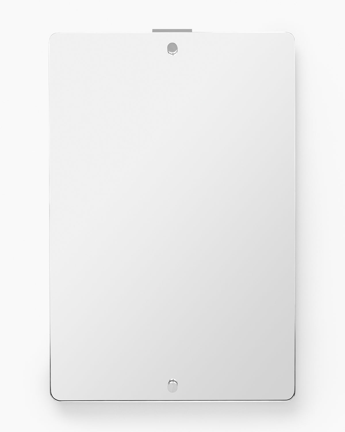 The Jacob Rectangular Mirror features a sleek design with rounded corners and two small holes near the top and bottom, making it ideal for entryways, by McGee & Co. Shown against a plain white background.