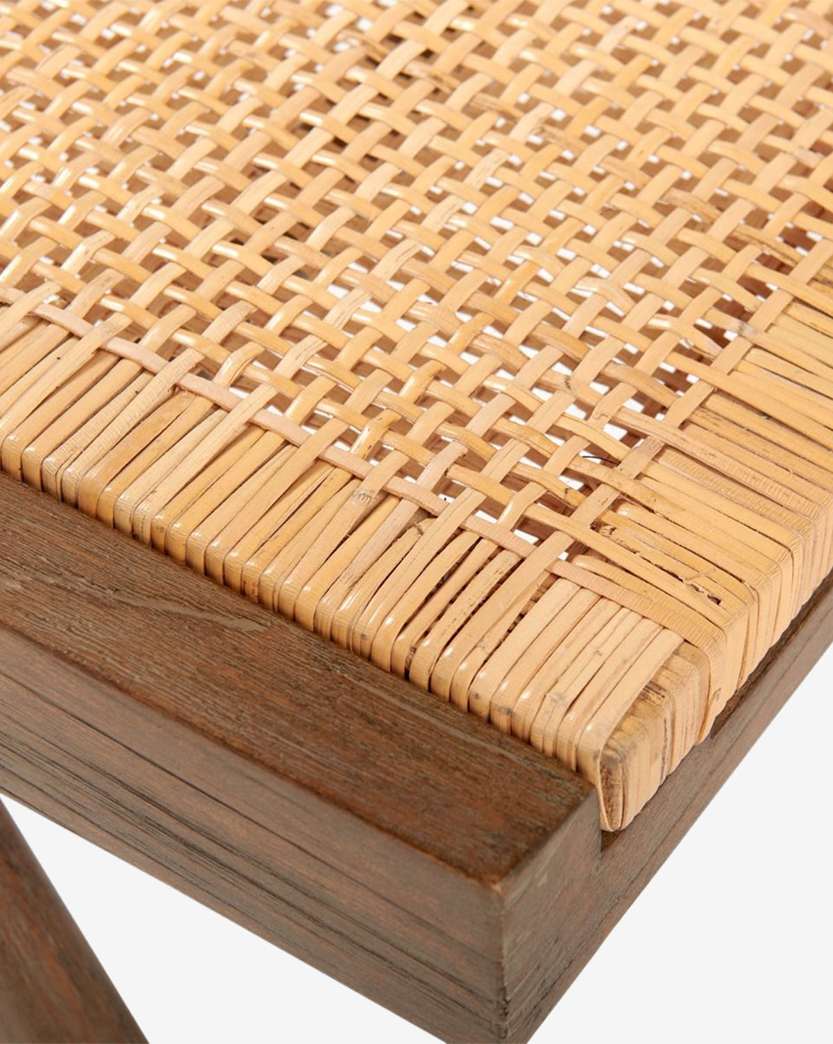 Certainly! Here’s the blended sentence with the exact string McGee & Co. at the end: Close-up of the Kareen Stool by Villa & House, LLC, featuring a hand-woven natural cane seat and a sturdy wooden frame, emphasizing the detailed weaving pattern and craftsmanship. McGee & Co.