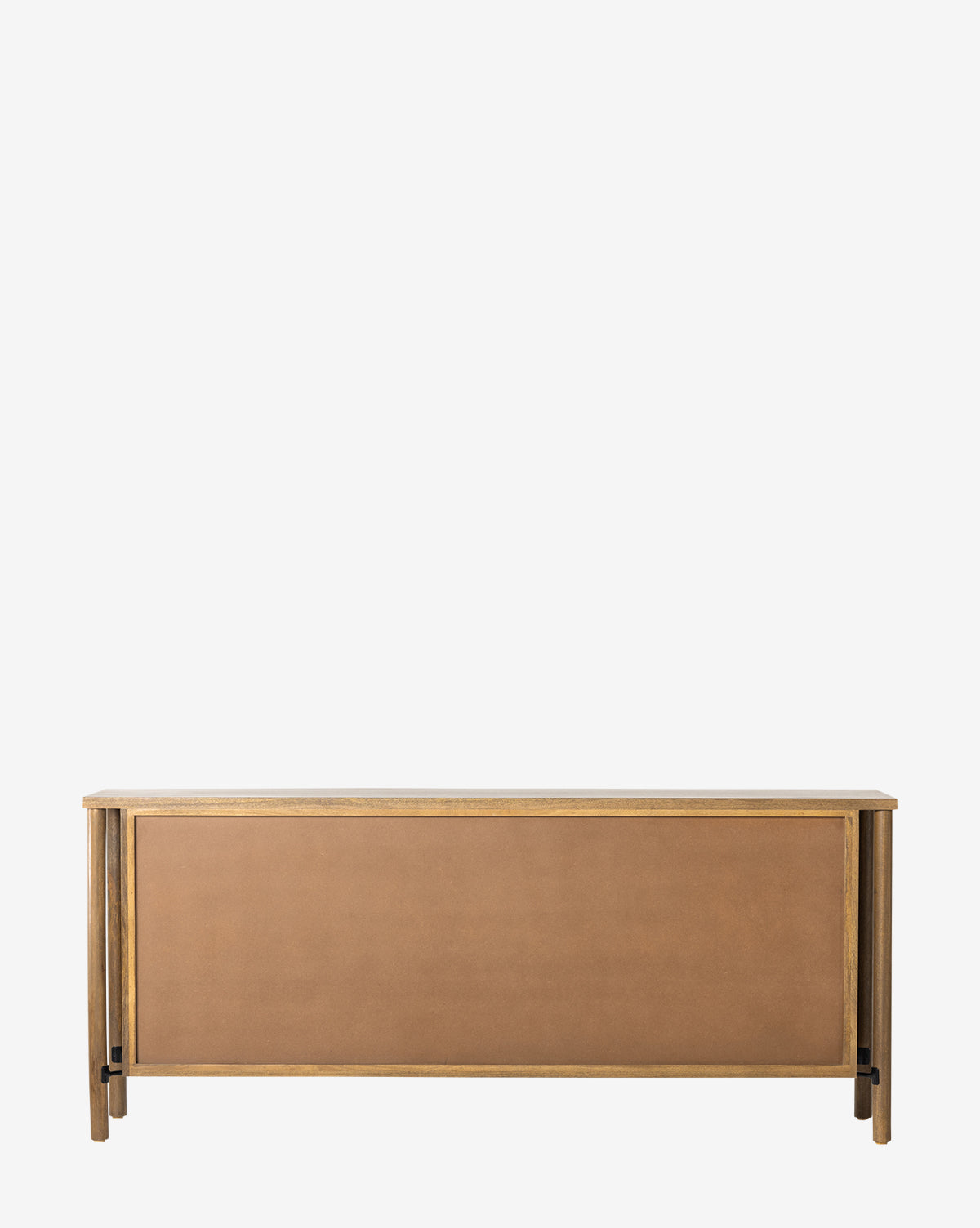 The Lautner Sideboard features a rectangular wooden frame, smooth light brown front panel, simple clean lines, and dowel legs for a minimalist look that stands out against a plain white background by McGee & Co.