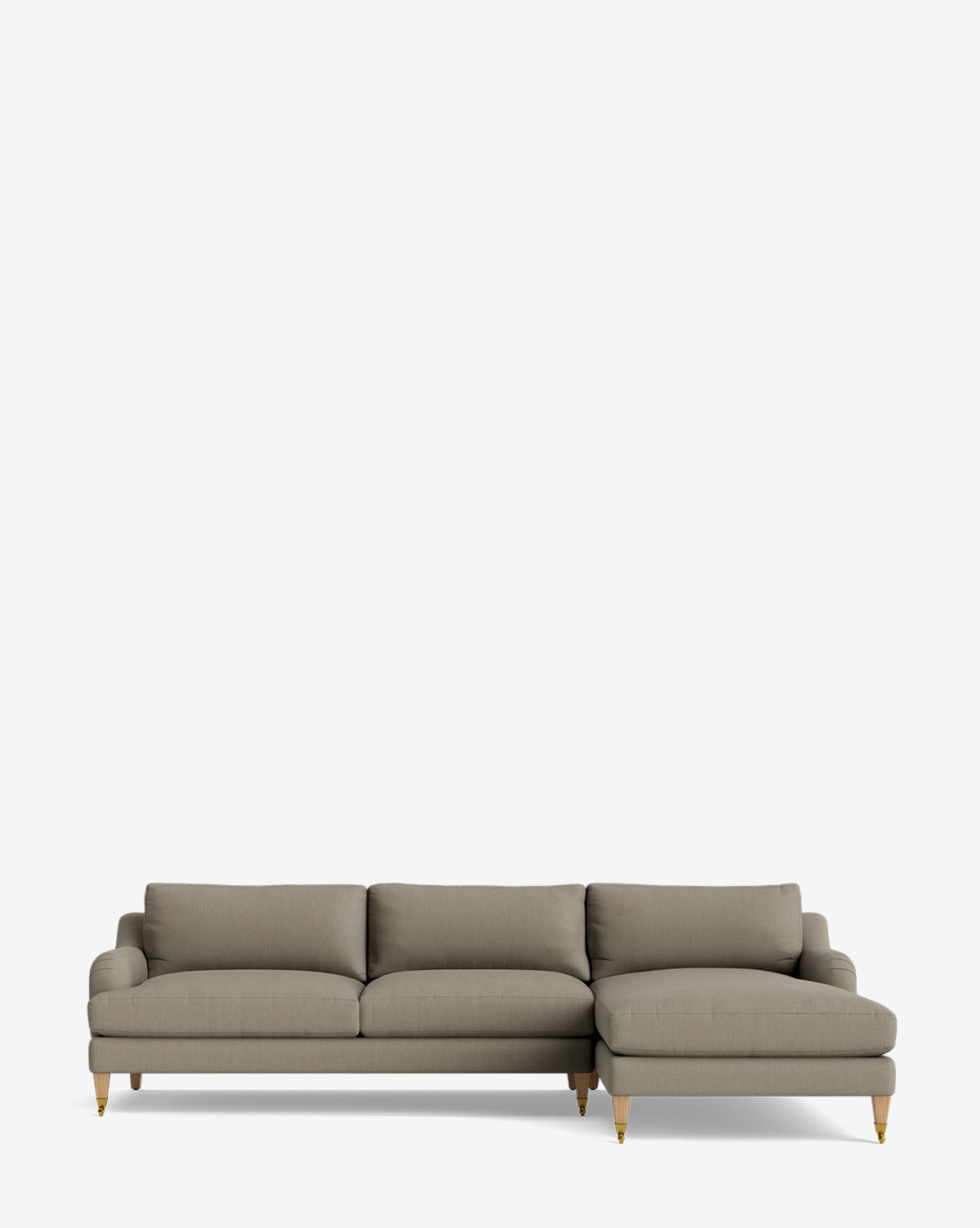 Lucille English Roll Arm Right Chaise Sectional 107"