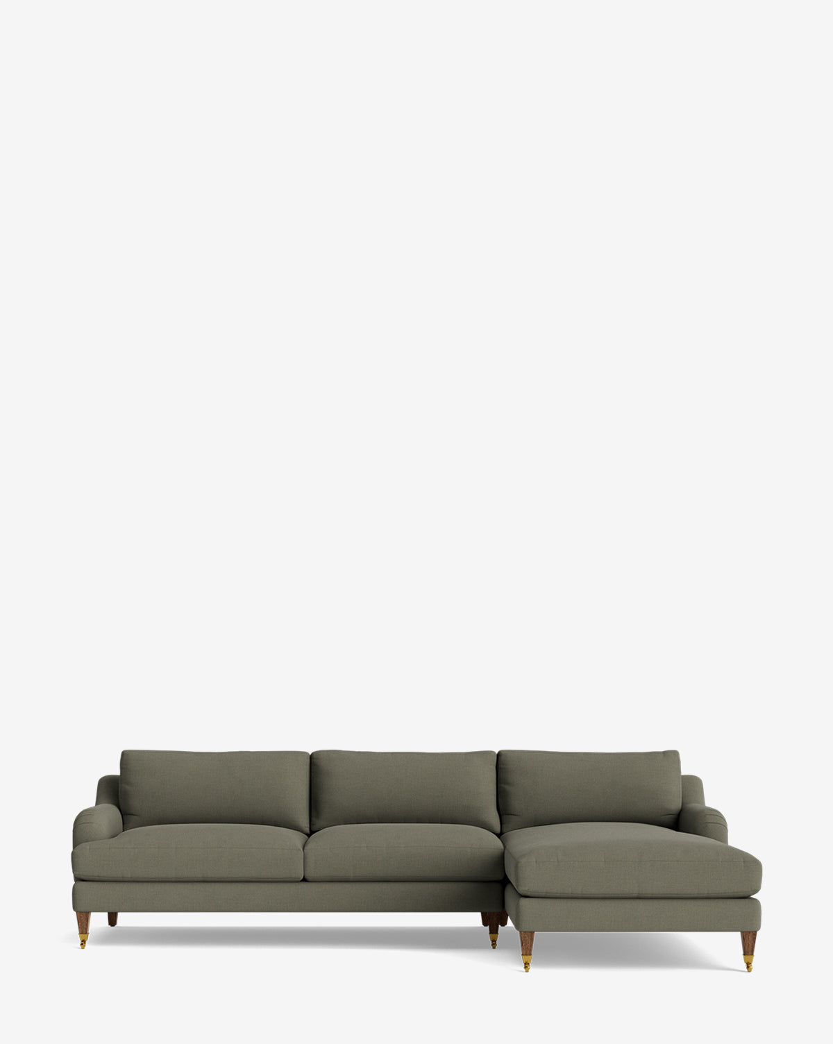 Lucille English Roll Arm Right Chaise Sectional 107"