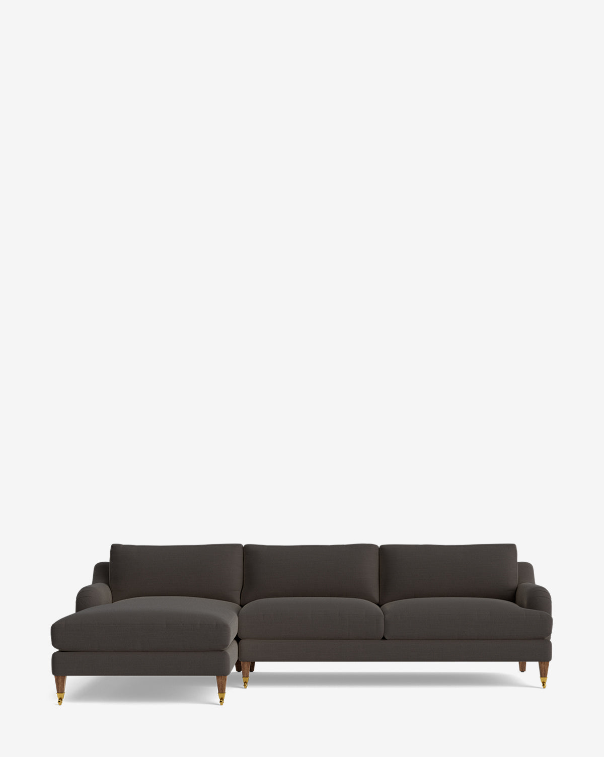 Lucille English Roll Arm Left Chaise Sectional 107"