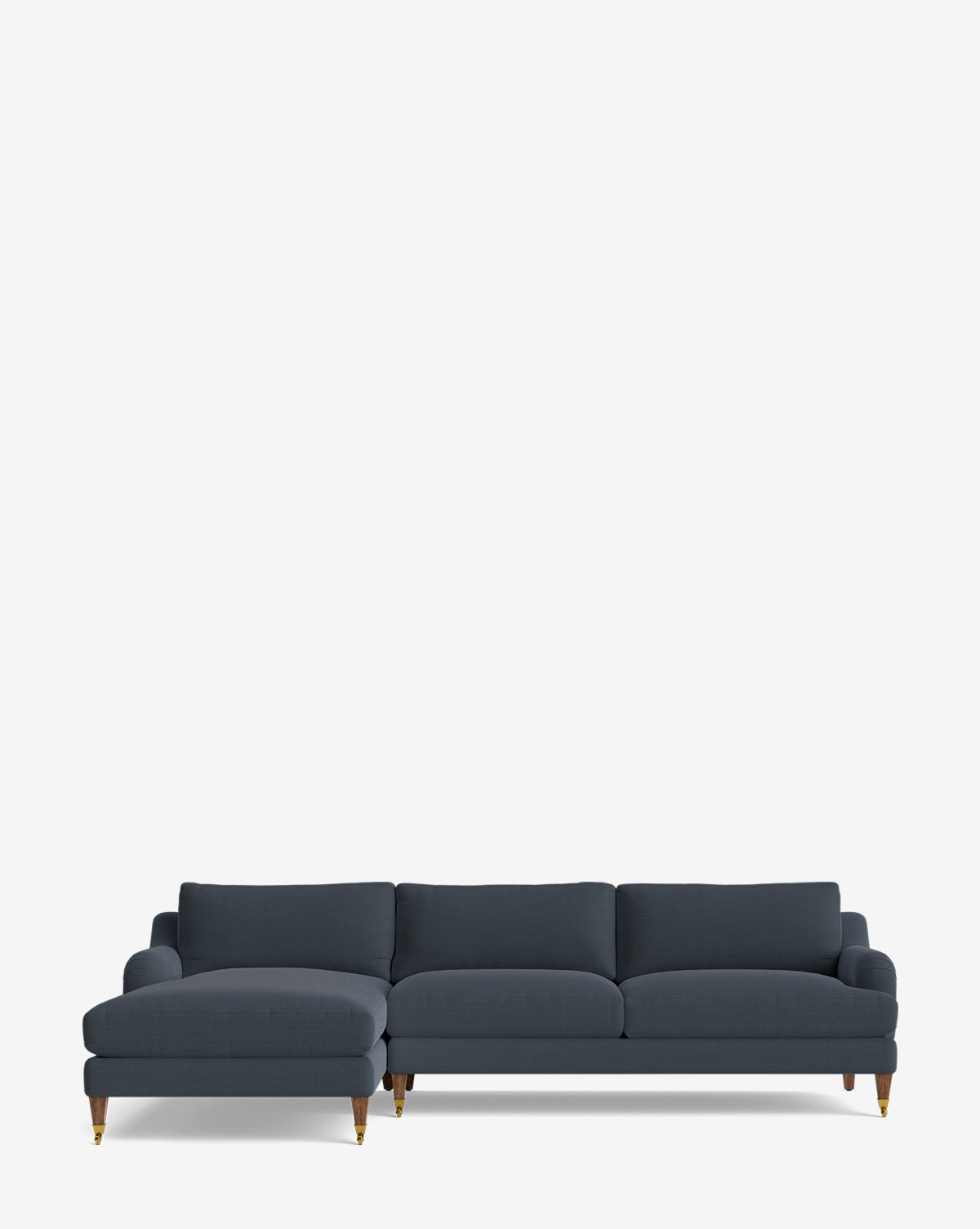 Lucille English Roll Arm Left Chaise Sectional 107"