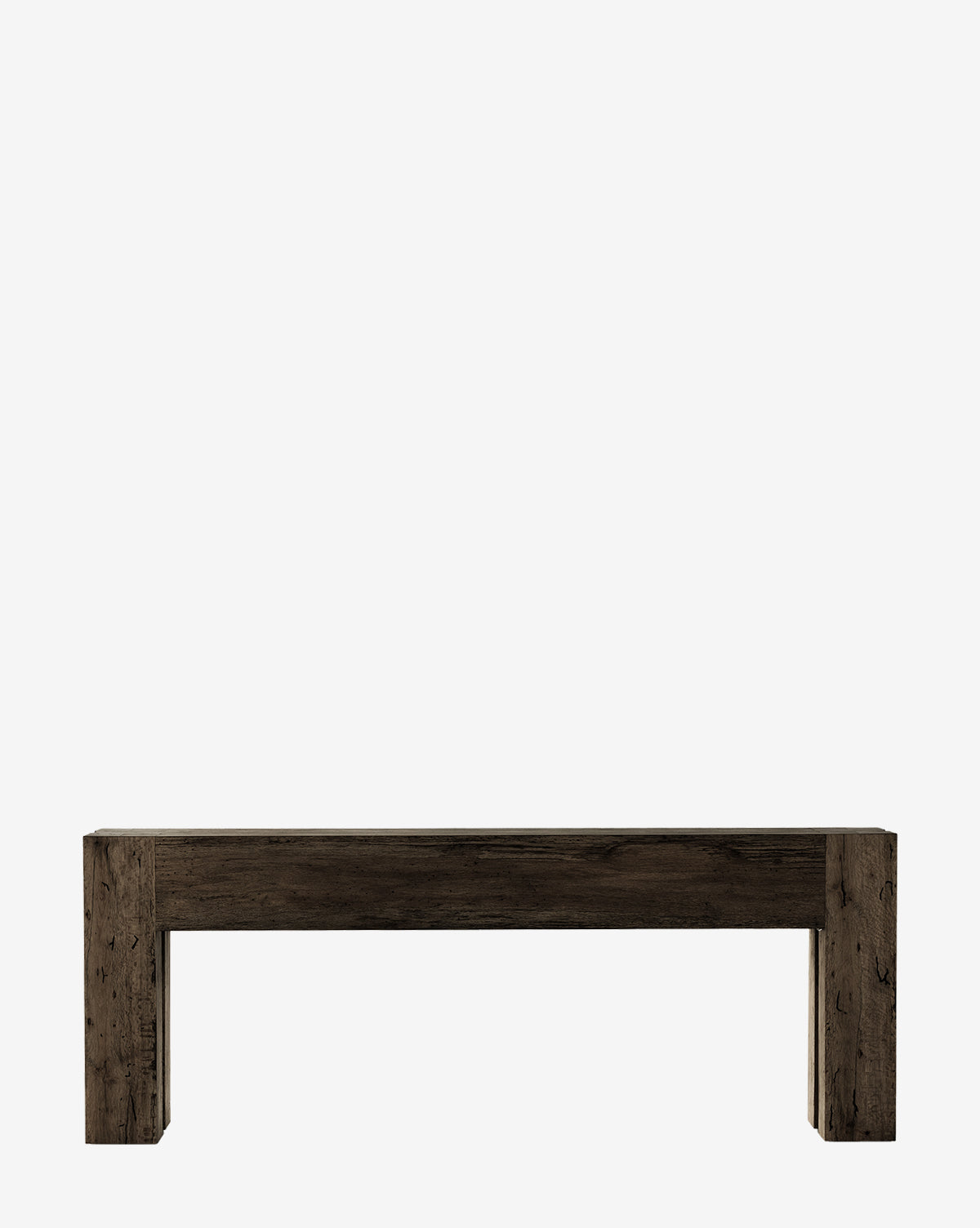 The Marilla Console Table features a simple, rectangular silhouette in dark wood with a contemporary design, displayed against a plain white background by McGee & Co.
