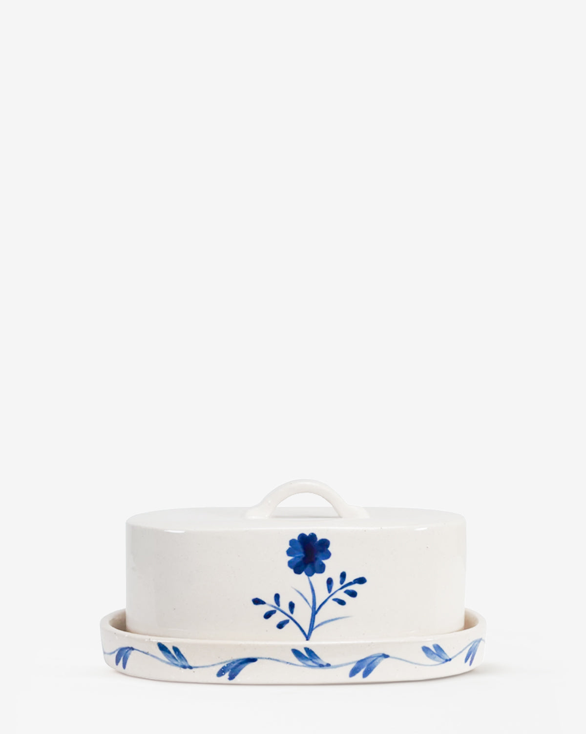 Mary Hand-Painted Butter Dish