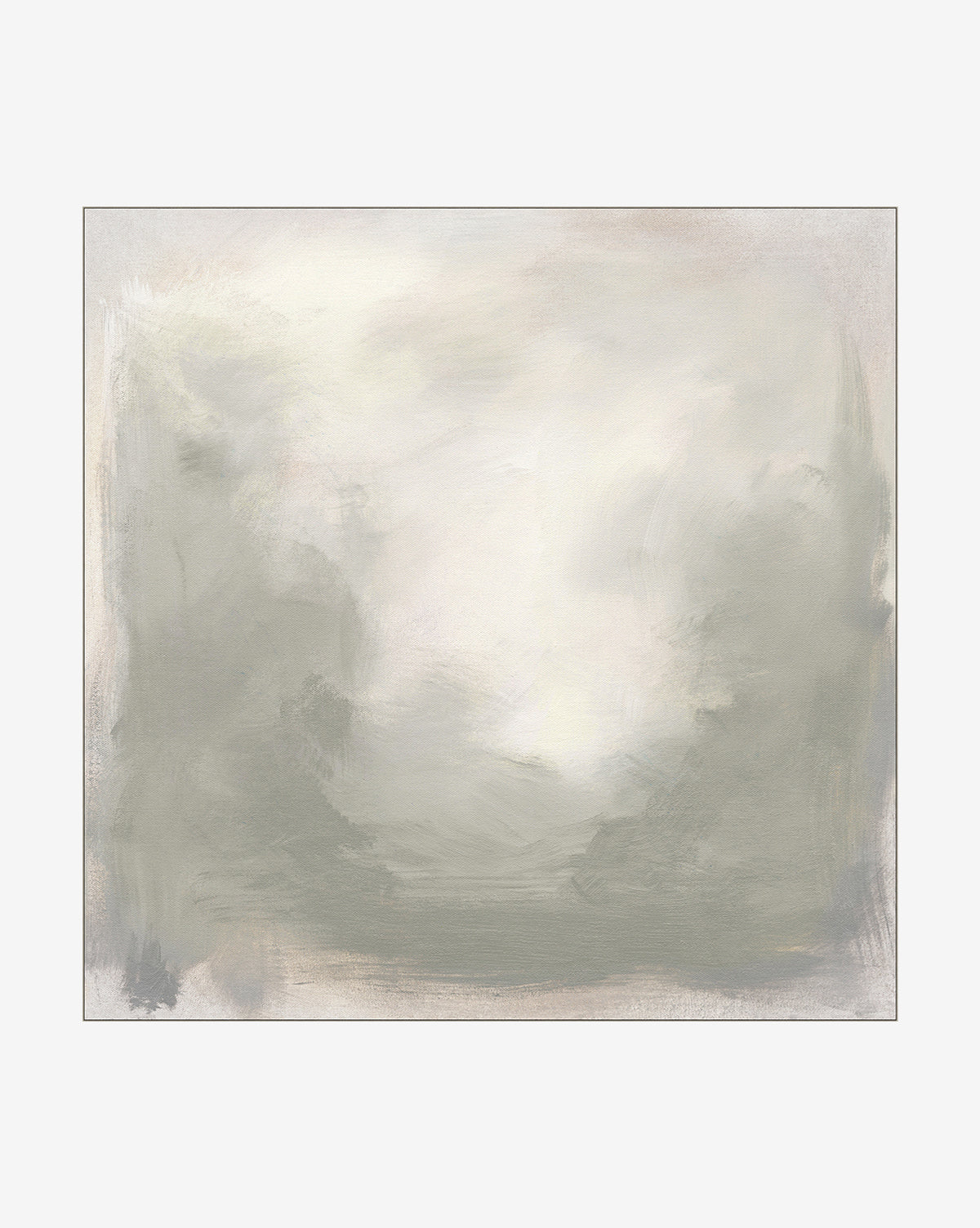 Mountain Fog is a soft, abstract wall art piece with blended gray, beige, and off-white tones. Its minimalistic style and smooth brushstrokes evoke a calm, ethereal atmosphere reminiscent of serene mountain clouds.