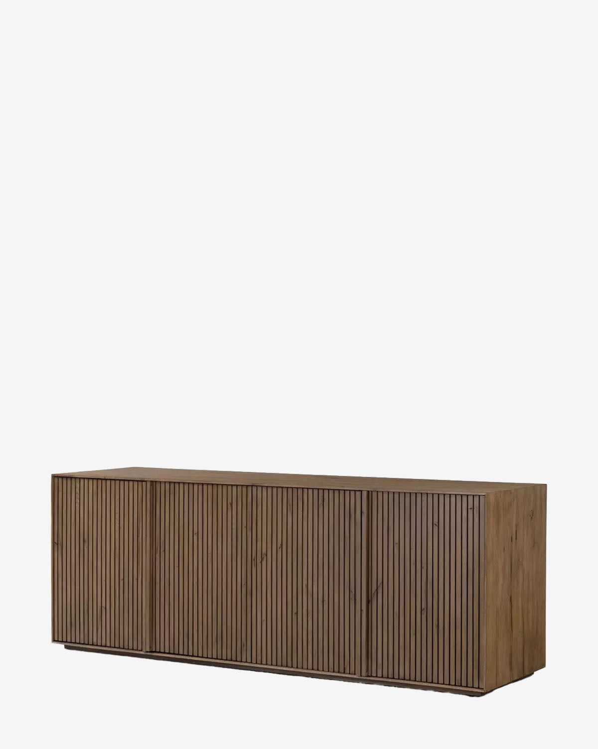 The Murron Sideboard features a modern rectangular design with elegant fluted door fronts, providing stylish entryway storage against a plain white background, by McGee & Co.